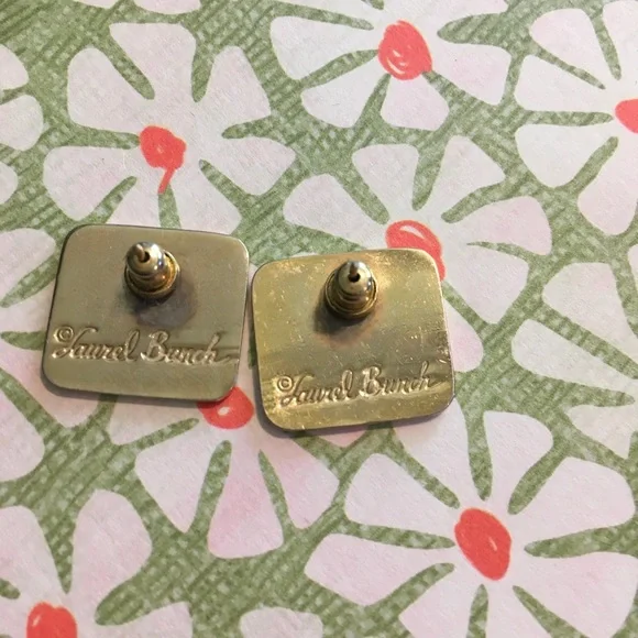 Vintage Laurel Burch Earrings & VTG Gold Purse - Picture 6 of 15